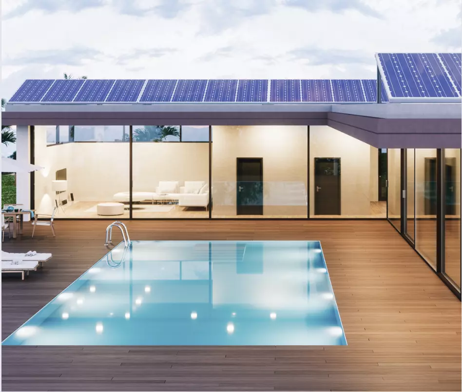 Piscine et panneau solaire Piscine et panneau solaire